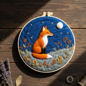 DIY Needle Felting Kit. Beginner Craft Sets for Adults. Complete Wool Painting Kit With Instructions.