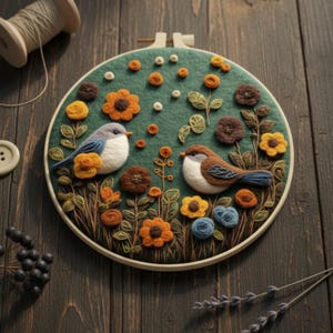 DIY Needle Felting Kit. Beginner Craft Sets for Adults. Complete Wool Painting Kit With Instructions.