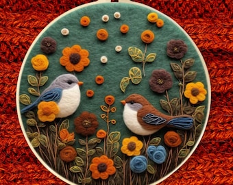 DIY Kit Needle Felting Kit for Beginners Craft Kits for Adults. Easter Bird Embroidery Punch Needle. DIY Starter Kit - Gift for Crafters Mom