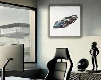 Late Model Canvas Wall Art - Fade-Resistant Racing Print, Motorsports Home Decor