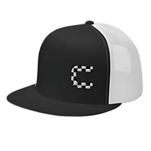 Racing Hat by chckrd - Linkes Auge Hauler - Fünf-Panel Snapback Trucker Cap, Flat Bill Racing Hat