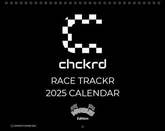 Racing Calendar for Motorsports Fans - Digital Download - Racing-Themed Planner - chckrd RACE TRACKR Calendar Marbles Edition