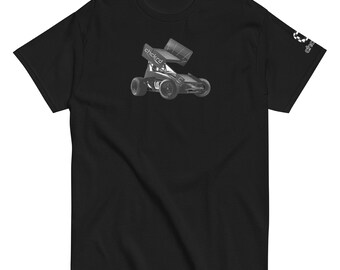 Sprint Car Racing T-Shirt by chckrd – 100% Cotton Classic Unisex Tee for Racers & Fans