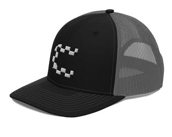 Racing Hat by chckrd - The P1 - Embroidered Trucker Cap, Adjustable Snapback Motorsports Hat