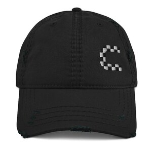 Racing Hat chckrd Distressed Dad Racing Hat Left Eye
