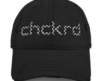 Racing Hat chckrd Distressed Dad Racing Hat