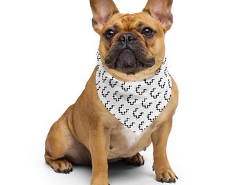 Racing Pet Bandana - The Pogo Pet Bandana by chckrd - Stylish Recycled Bandana for Pets and Racing Fans