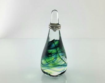 Blue and Green Blown Glass Ring Holder