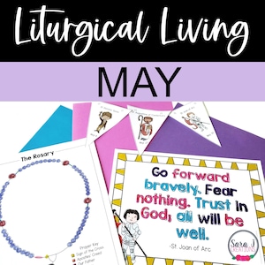 May Catholic Activities, Catholic Mary Rosary, Home Altar & Prayer Corner Decor, Mary Garden, Catholic Kids May Calendar Liturgical Year