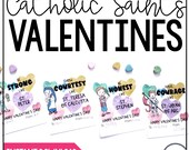 Catholic Saint Valentine Cards, Printable Catholic Valentines for kids, Class Valentine, Christian Valentine, religious valentines