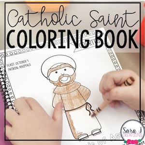 Catholic Saints Coloring Book, All Saints&#39; Day Activities, Catholic Homeschool Printables, Saints for Kids