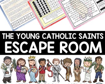 Catholic Young Saints Escape Room for Kids Printable Religion Activities All Saints Day Game