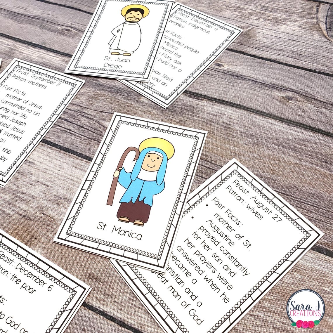 Catholic Saints Matching Card Game Activities, All Saints' Day ...