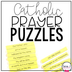 Catholic prayer puzzles, Catholic games kids, Catholic prayers for children, Catholic puzzle, Christian homeschool printables
