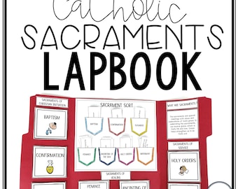 Catholic sacrament activity lapbook, Seven sacraments for kids Catholic version, Sacrament kids symbols, sacraments activity sheet