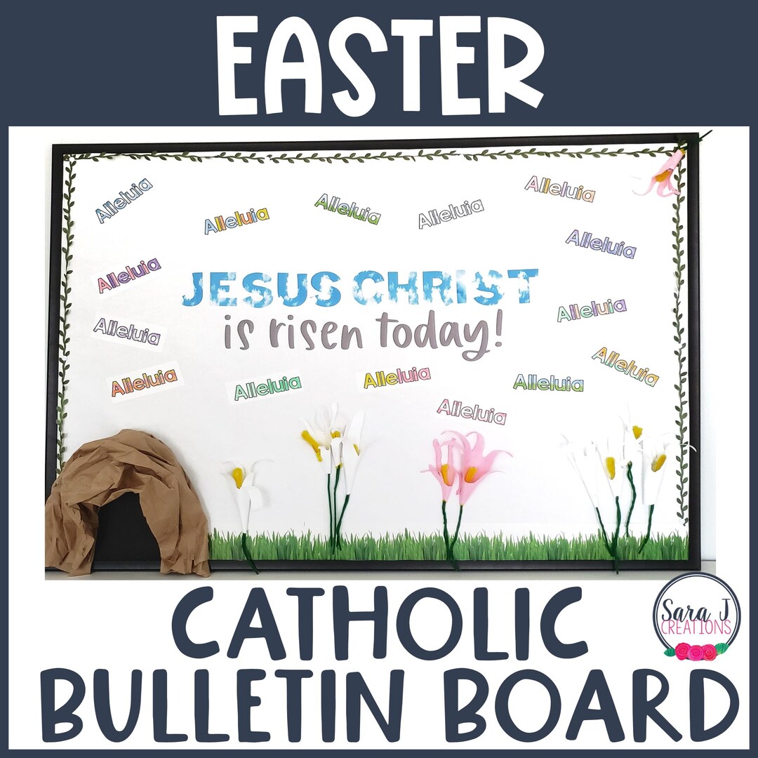 Easter Bulletin Board for School, Catholic Easter Bulletin Board Ideas ...