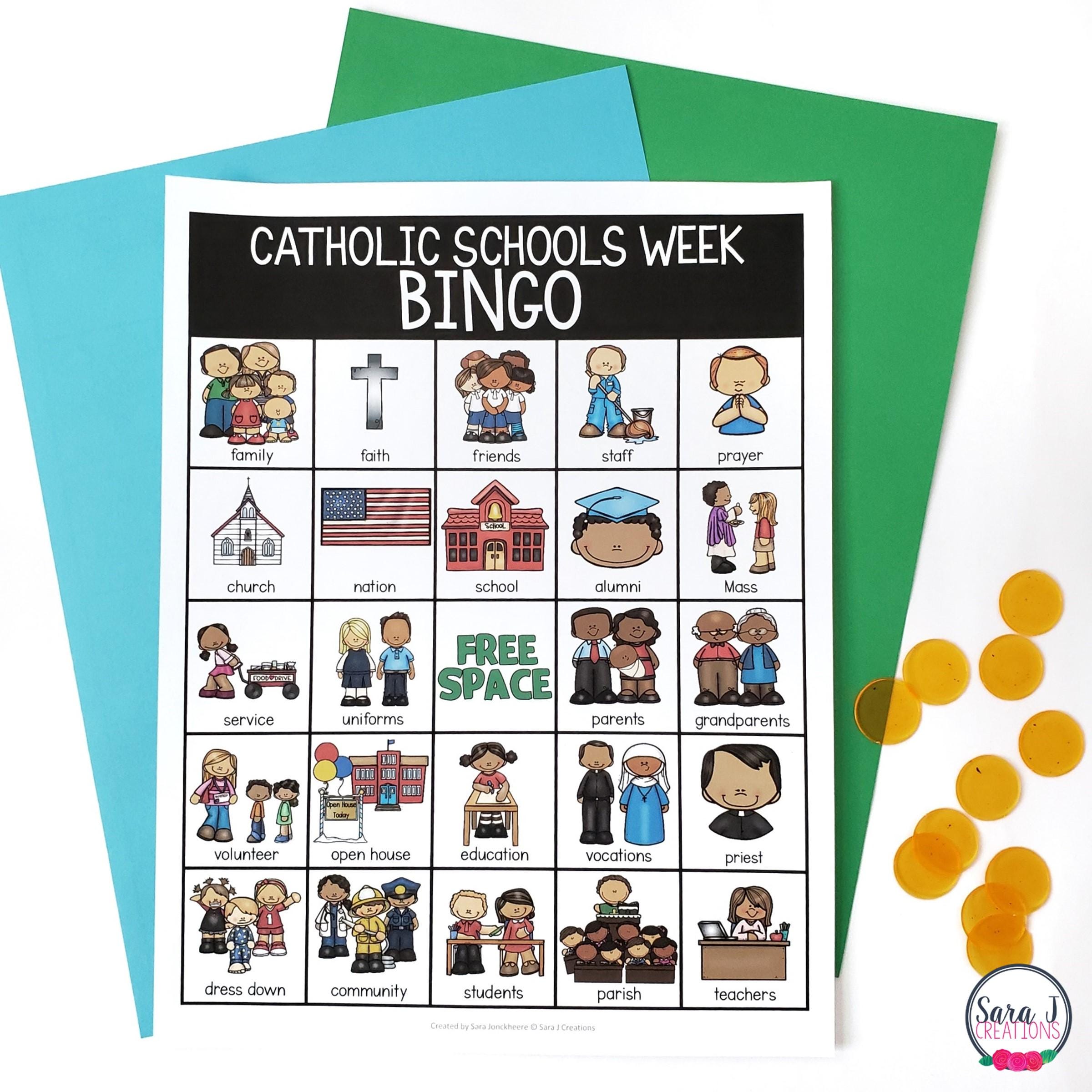 Catholic Schools Week Bundle - Craft, Bulletin Board, Bingo Games ...