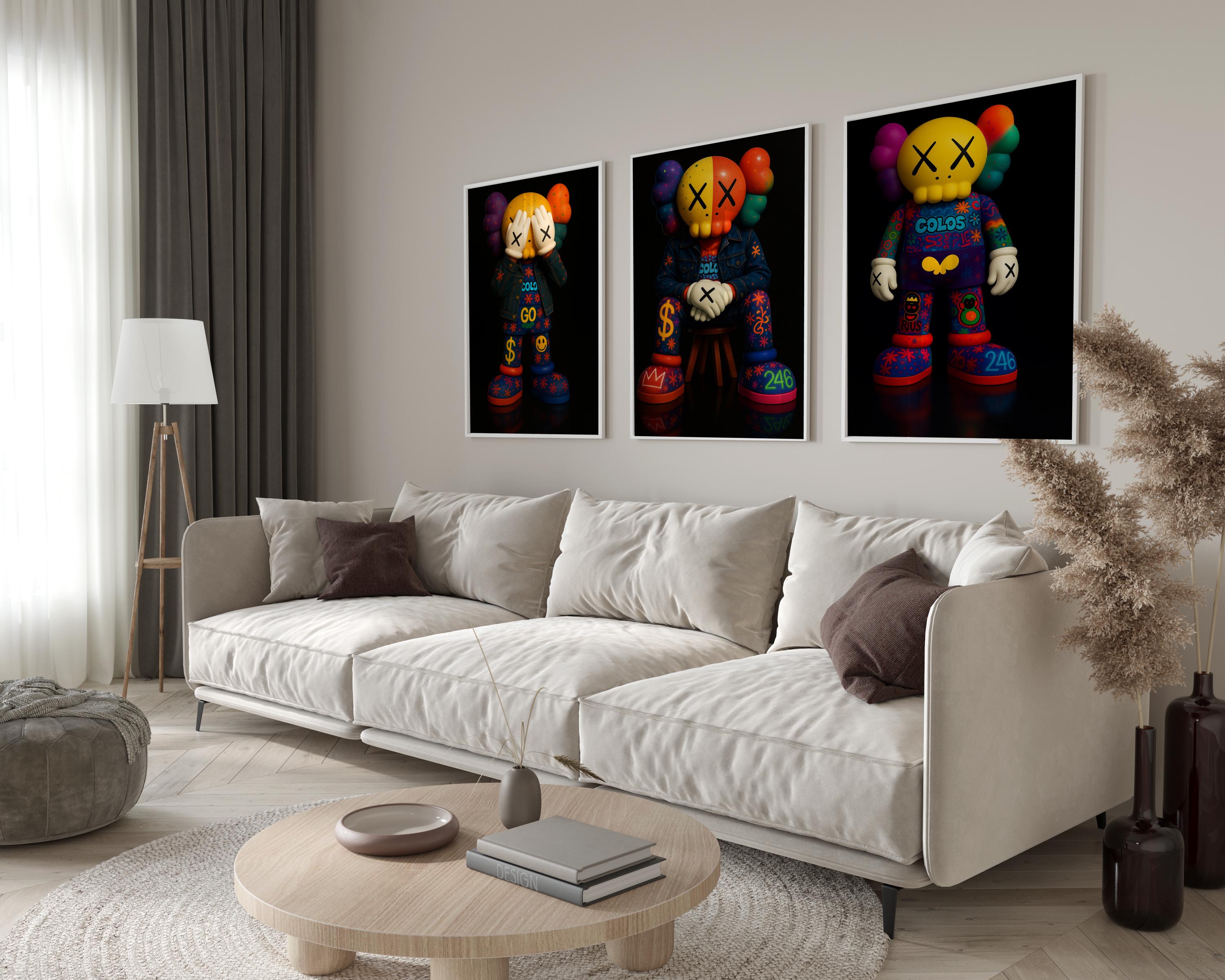 Kaws Poster Set of 3, Printables Digital Download, Hypebeast, Wall art, Best Poster, trend poster