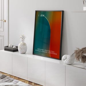 Vision Board Manifestation Poster | Law of Attraction Digital Art | Affirmation Aura Wall Print | Positive Energy Decor | Instant Download