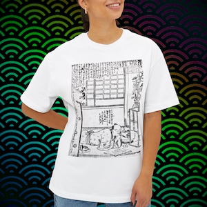 1785 Cartoon T-shirt/Japanese Art/Unisex/Oversized Boxy Tee/Relaxed Fit T-Shirt/Ukiyoe/Streetwear Top/Retro Style/Bella+Canvas3010
