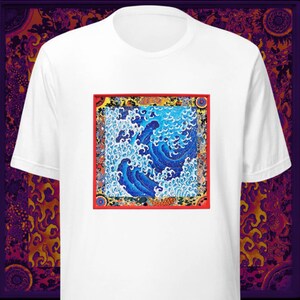 Hokusai(The Male Wave)怒涛図【男浪図】t-shirt by Katsushika Hokusai/Japanese art shirt/Ukiyo-e/masterpiece/Unisex