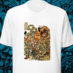 Kuniyoshi The Monk Wu Song「行者武松」 T‐shirt by Utagawa Kuniyoshi/Japanese art shirt/Ukiyo-e/masterpiece art/Kuniyoshi/Unisex