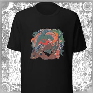 Hokusai Phoenix 【八方睨み鳳凰図】by Katsushika Hokusai/hokusai art shirt/Japan Art Shirt/Unisex Classic Tee/Bella + Canvas 3001