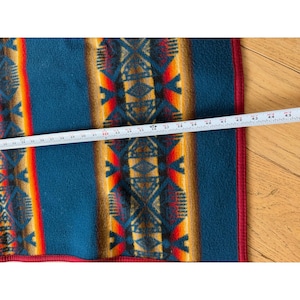 Manta de lana Pendleton Beaver State, Chief Joseph, color azul verdoso y naranja, 32 x 44 pulgadas, EE. UU. imagen 7