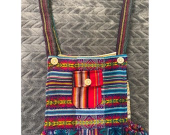 Handgjord bohemisk vävd sparkare för småbarn, flerfärgad geometrisk randig (1389)