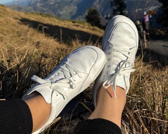 UNISEX Barefoot Shoes, Barefoot casual Sneakers, Beige Wider Shoe, Handmade, Zero Drop, Natural leather shoes