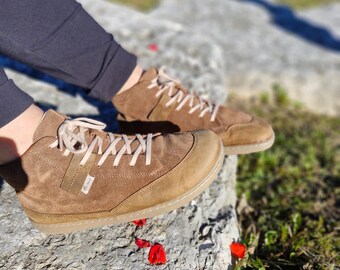 Uomo autunno a piedi nudi, stivali casual, scarpe autunnali marroni, fatto a mano, caduta zero, soletta in pelle, stivaletti da uomo, prodotto da EDEO in Polonia