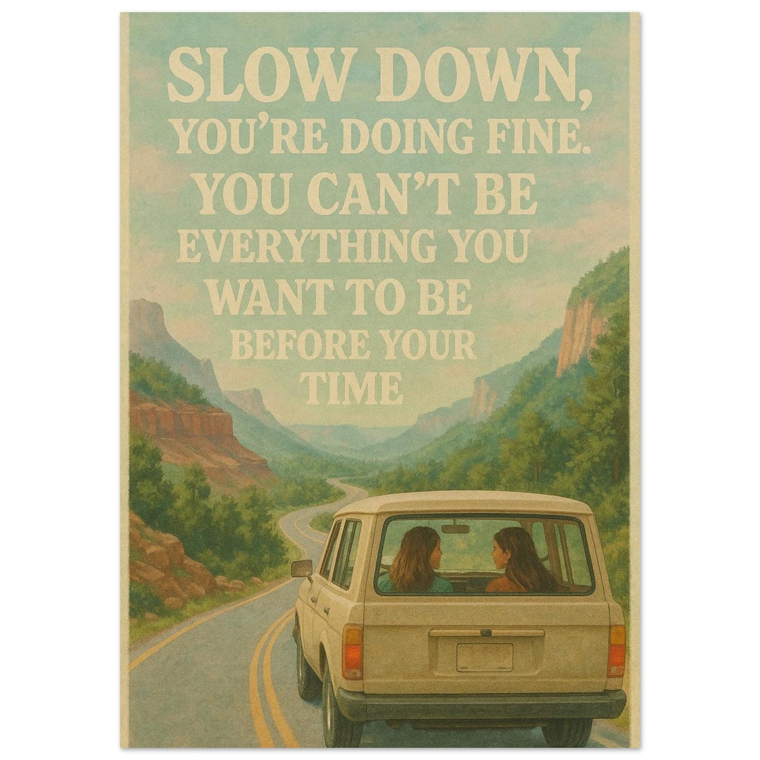 Billy Joel Vienna Lyric Print: Vintage Road Trip Piano Art