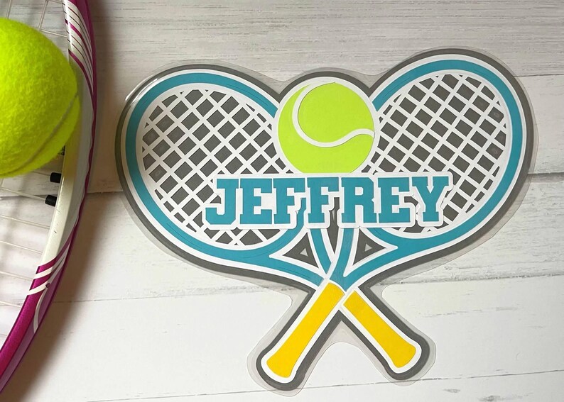 Lettering On Racket Word Tennis Door Signs; Tennis Door Signs; Door Signs; Tennis Door Signs ...