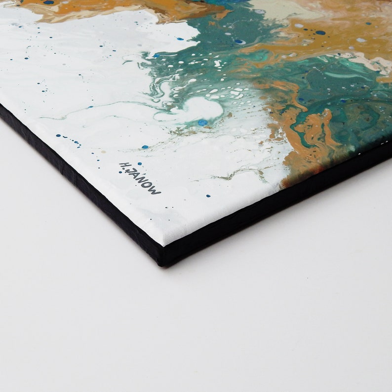 Abstract Wall Art Color Block Painting Fluid Acrylic Pour Etsy