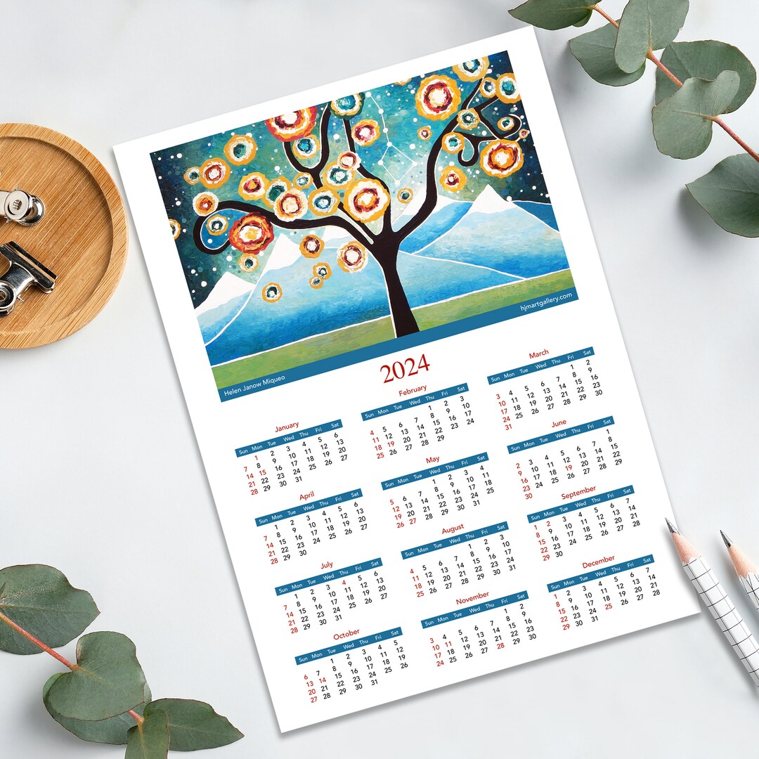 2024 Calendar Monthly Calendar 2024 Wall Art Calendar, Nature Calendar