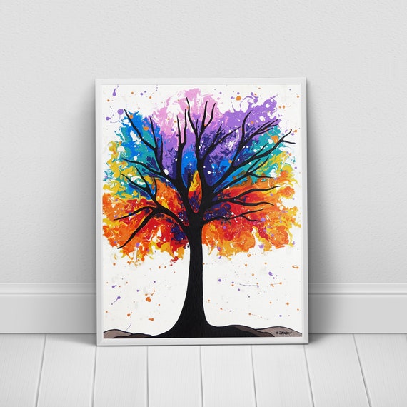 Beautiful Gothic Winter Tree Giclee Canvas Wall Decoration Picture