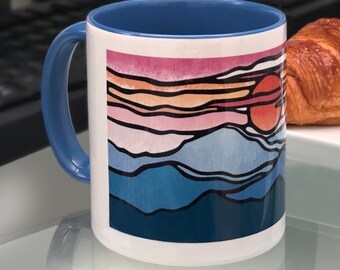 Mothers Day Gift Blue Ridge Mountain Mug Nature Coffee Mug Tea Drinkware Art Cup Gift For Nature Lover 11oz