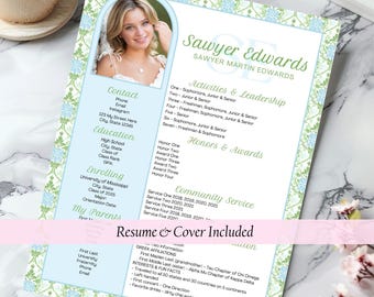 Modello di curriculum della confraternita S.2 Sawyer / CANVA