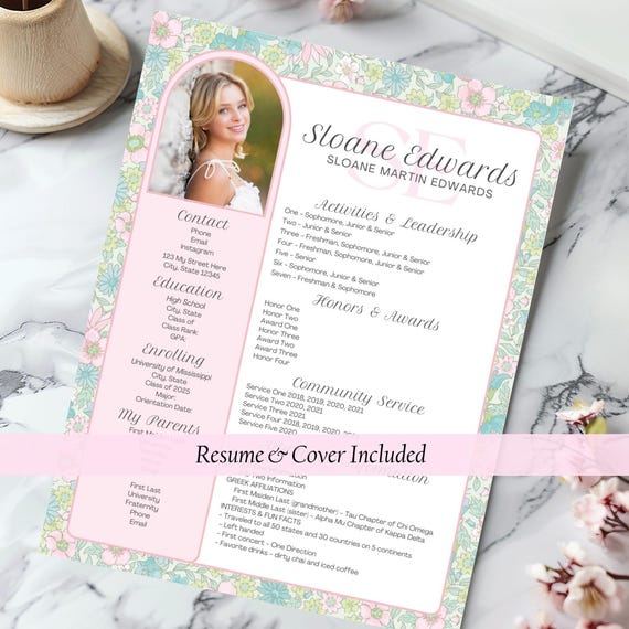 S.4 Sloane Sorority Resume Template | CANVA