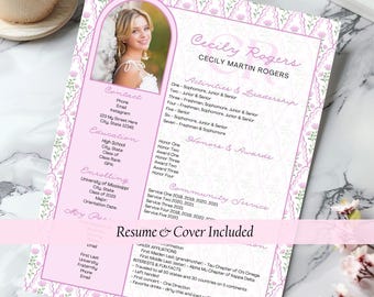 C.3 Cecily Sorority Resume Template | CANVA