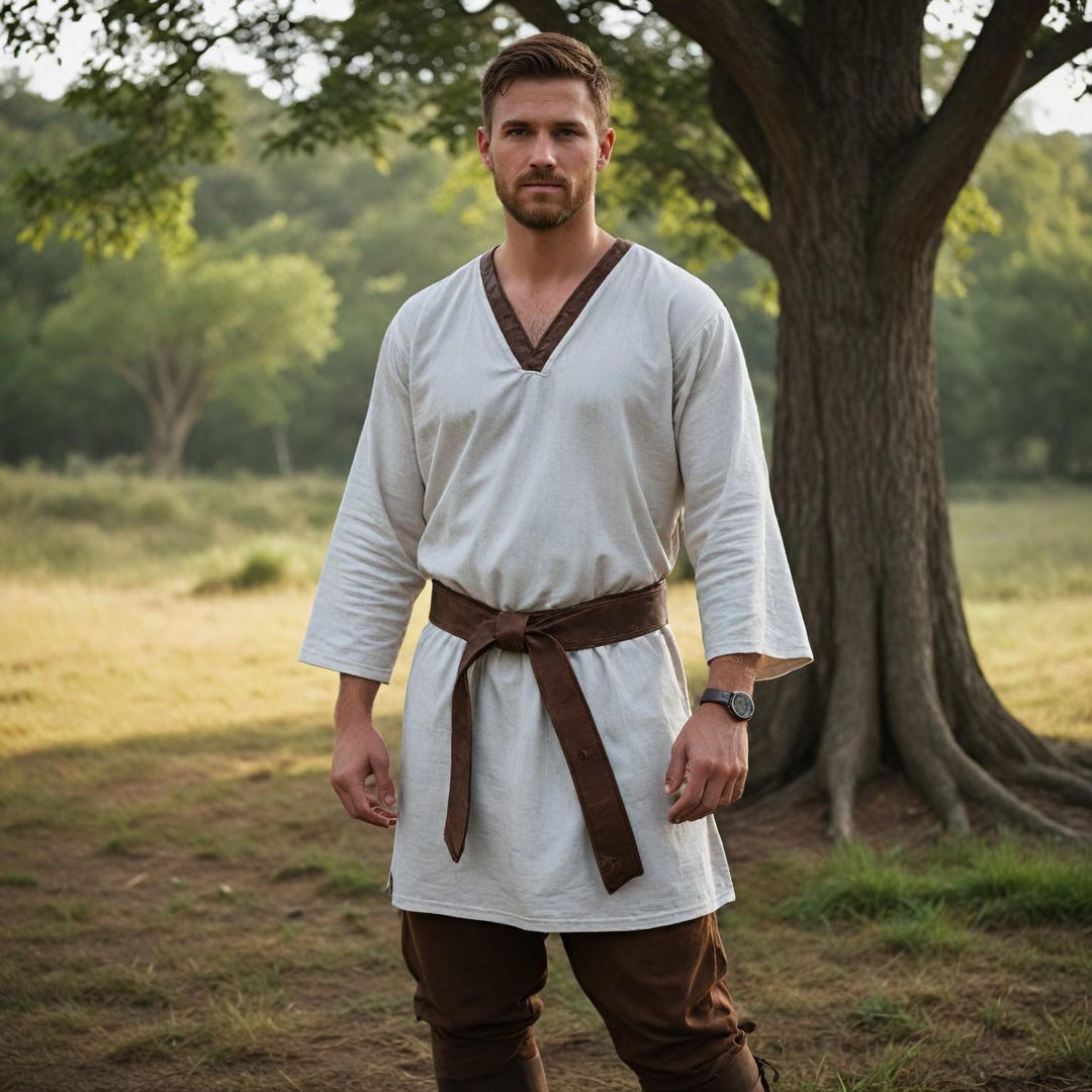 Mens Viking Larp Tunic Medieval Pirate Warrior Costume Renaissance ...