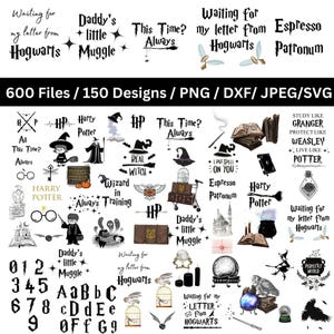 Magic svg 600 files and 155 designs, wizard svg, Wizarding School svg, HP Wizard svg, Magic School svg, instant download