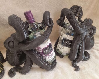 Octopus Kraken bottle holder gift box set 3D print large