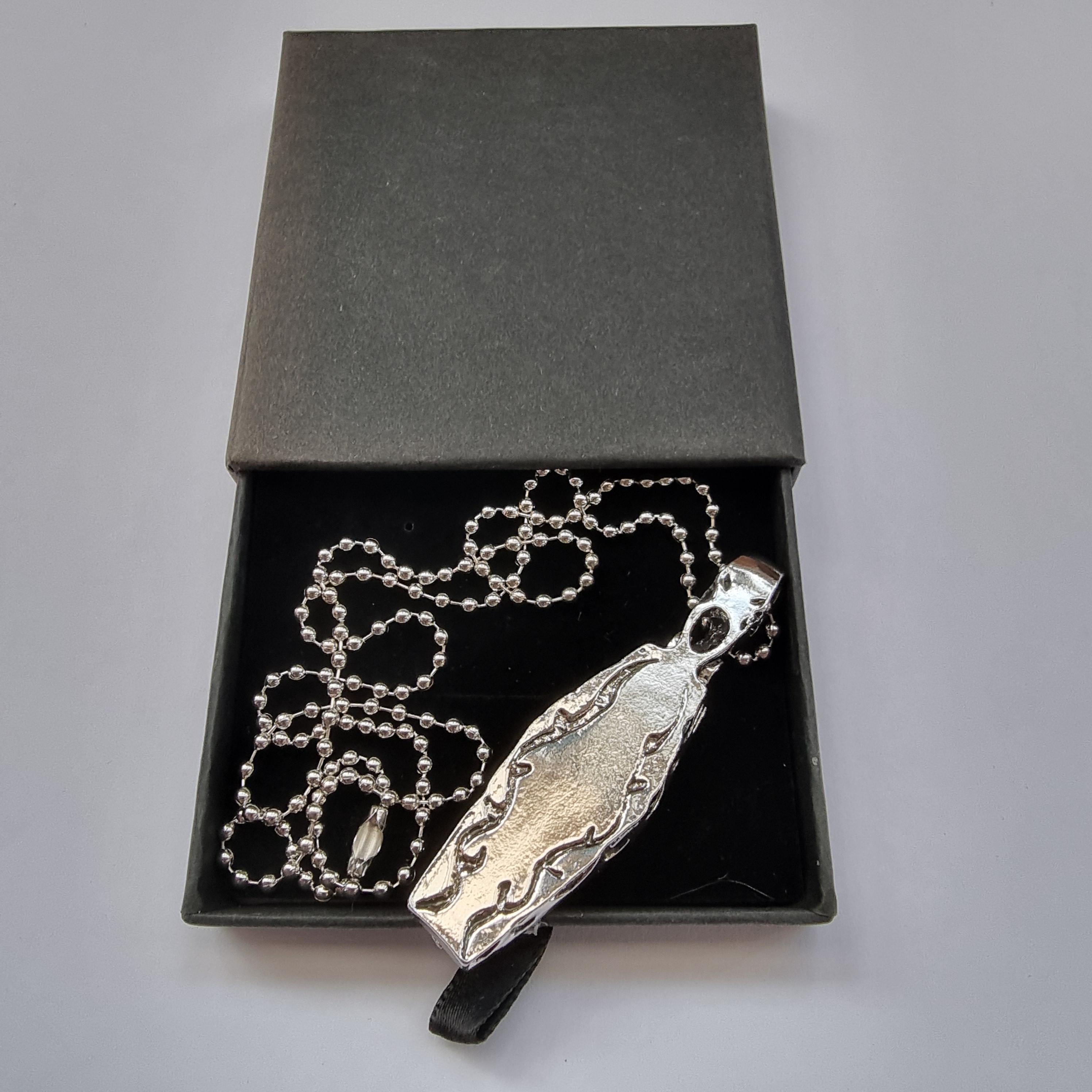 Gothic coffin cross necklace gift box set personalised - Thumbnail 6