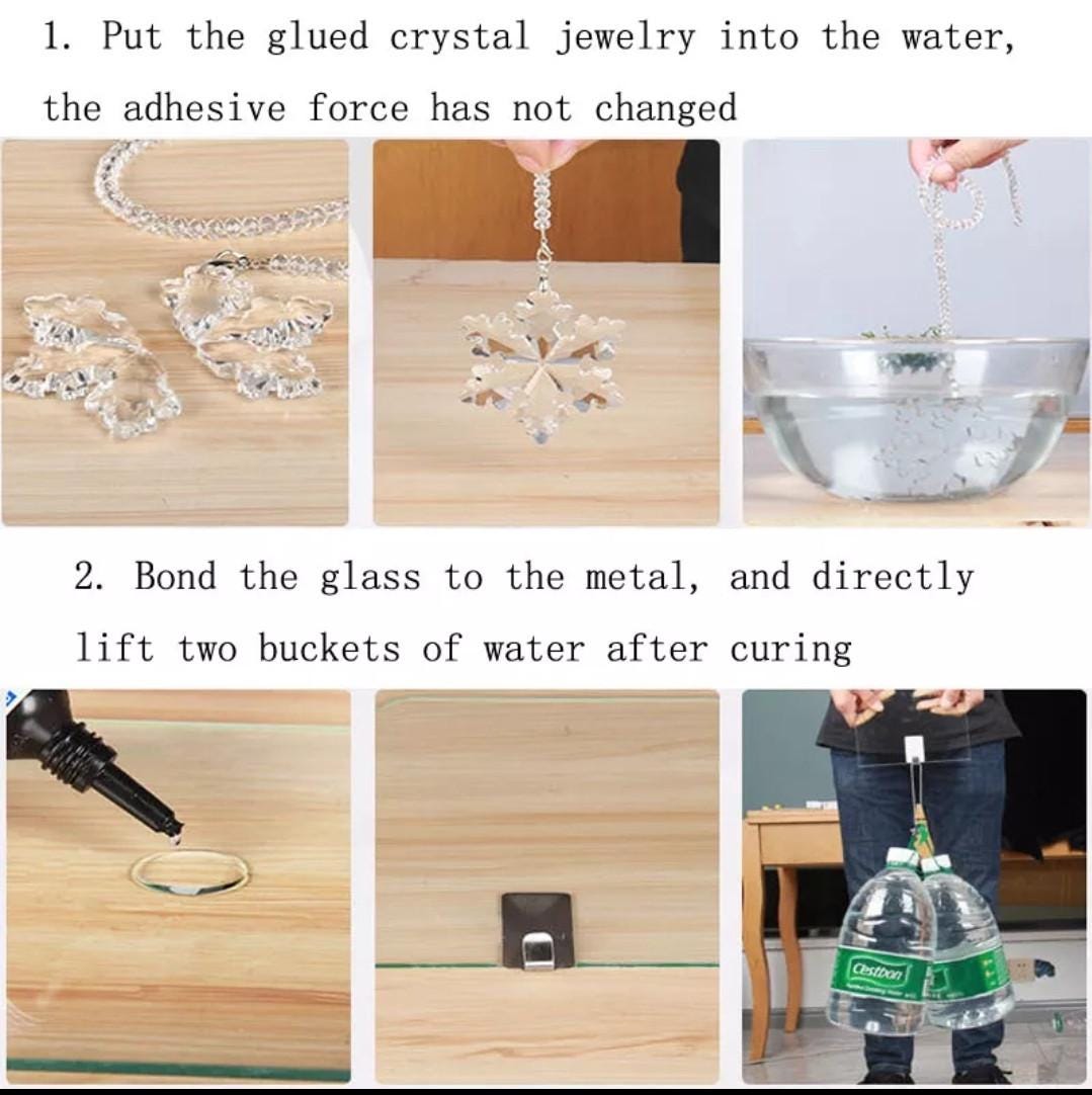 Glass to Glass/Metal High Strength Construction Adhesive 50g plus free UV torch - Thumbnail 6