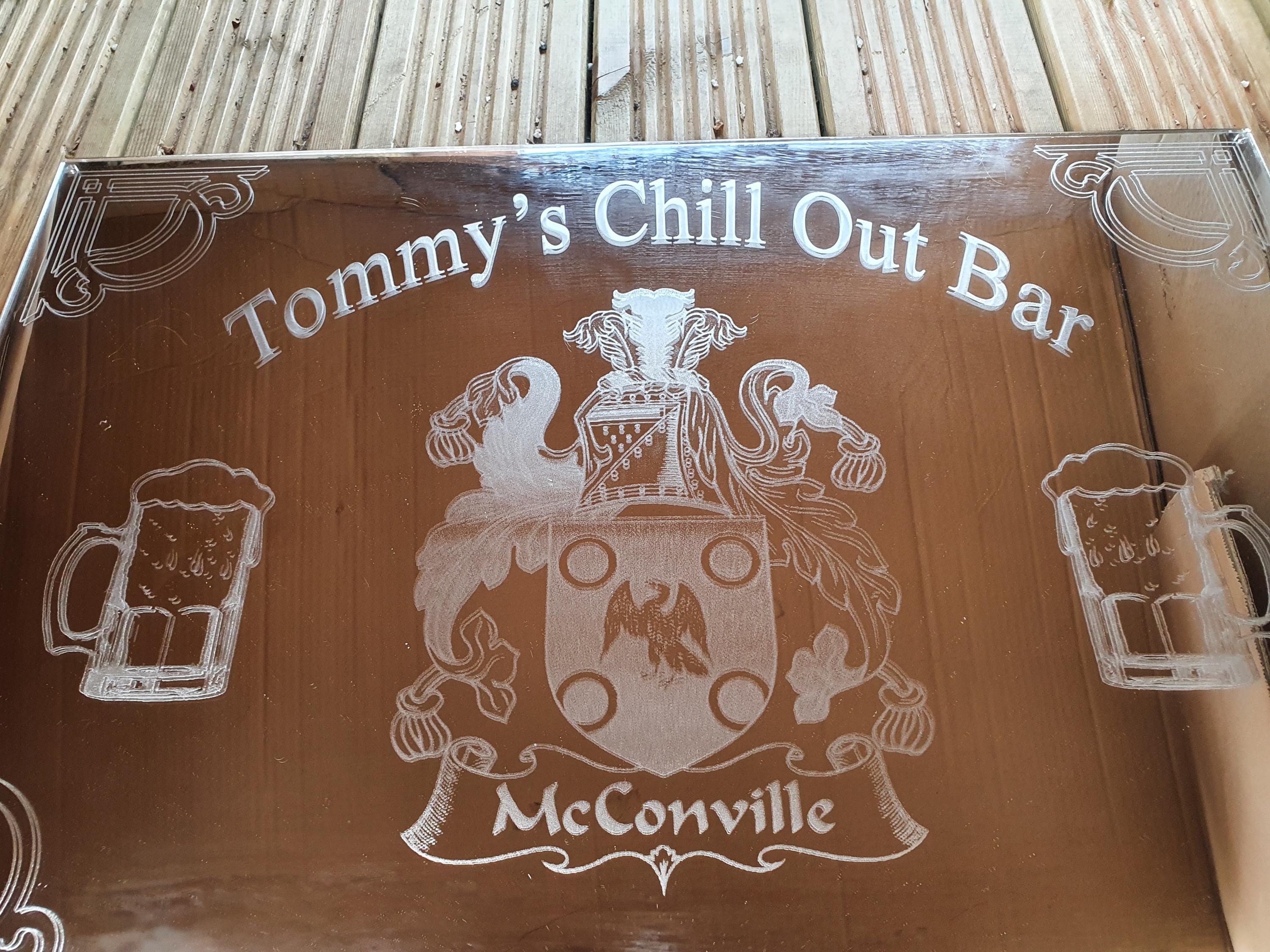 Pub Shed Home Bar Mirrors coloured shaped acrylic personalised bespoke designs - Thumbnail 7