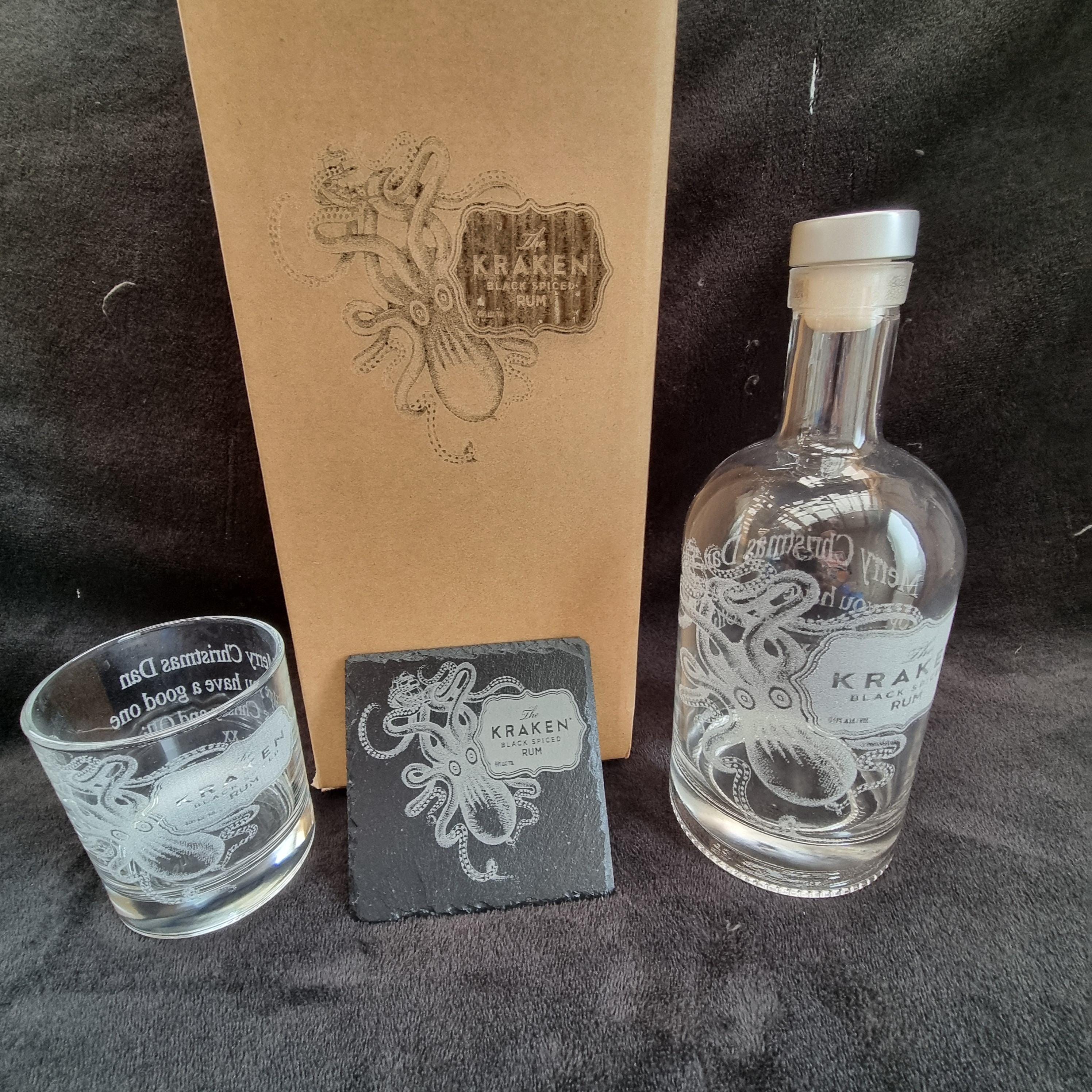 Kraken decanter box sets can be personalised