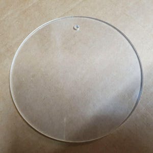 3mm Acrylic Plastic Laser Cut Disc Circle Various diameters 4mm hole