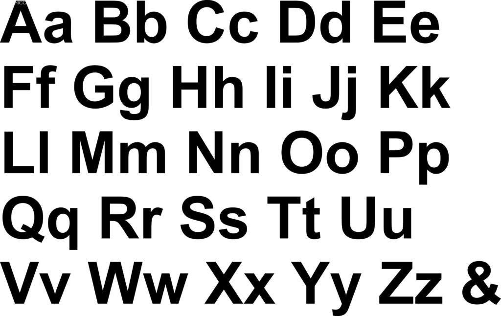 Alphabet Wreath Template various sizes and fonts - Thumbnail 2
