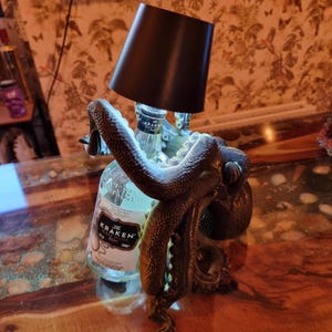 Kraken Octopus Bottle lamp USB LED 3D Printed Display lamp